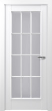 Полотно дверное ДО 800 Classic Baguette Неаполь тип S АнглКлассика Белый матовый стекло графит (Zadoor)