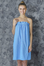 Парео женское махровое 76х142 ДМ голубое