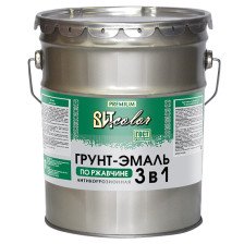 Грунт-эмаль 3 в 1 по ржавчине серая (10кг)  Царицыно