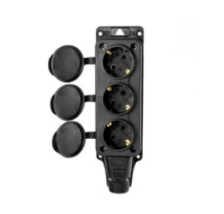 Розетка 3-м каучук 2Р+РЕ 230V 16A IP54 DYNEL