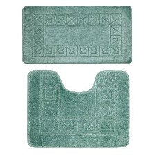 Комплект ковриков для ванной комнаты BANYOLIN CLASSIC из 2 шт 60х100/50х60см 11мм (светло-зеленый) 1/25
