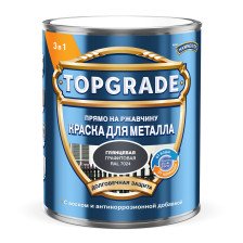 Краска для металла 3 в 1 гладкая графитовая серая RAL 7024 (0,75л) Hammerite / TOPGRADE