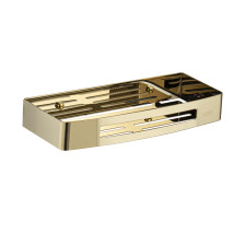 Полка нерж сталь BRIMIX прямая литая 1-ярусная золото 5655-G