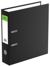 Папка-регистратор 70 мм СТАММ черная бумвинил с карманом на корешкке 372939