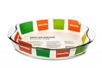 Форма стеклянная  овальная  с ручками 35х24х6 см/2,9 л PLH10 TM Appetite