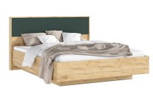 Кровать парящая Флэш 1,6м с ПМ Браш Мени Грин/Дуб крафт