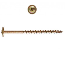 Саморезы по дереву 4 0х55 прессшайба желтый цинк Wood-Plate HIMTEX  30шт 