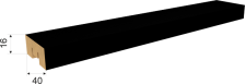 Рейка декоративная МДФ Бриона Black Edition (0,016х0,04х2,7м) (8)