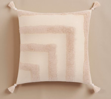 Наволочка декоративная хлопок бохо Молочный 45х45 Этель