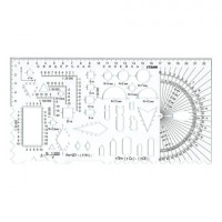 Линейка пластиковая офицерская 39 тактических элементов 22 см Стамм ТТ04