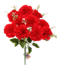 Букет Гвоздика 48см (красный)10цв 993-0774