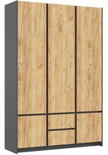 Шкаф 3-створчатый Остин (1500) Дуб крафт Графит