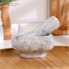 Ступка с пестиком 5 см камень белая 2390583