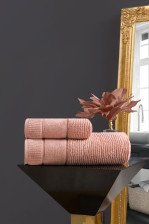 Полотенце люкс в полоску VAROL Размер: 70х140, Цвет: Розовый