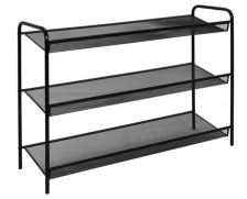 Подставка для обуви "Женева 33" 3 полки Черный