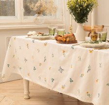 Скатерть рогожка Полевые цветочки 146х110 см Этель