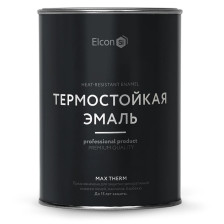 Эмаль термостойкая до 1000°С черная (0,8 кг) Elcon