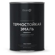 Эмаль термостойкая до 1000°С черная (0,8 кг) Elcon