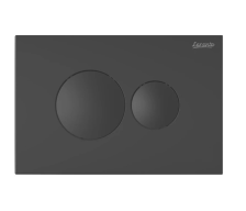 Кнопка смыва Loranto Prestige круглая черная матовая (пластик) 7513