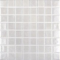 Мозаика для бассейна (31,7х31,7) Shell № 563 White 3,8x3,8 (на сетке) (Vidrepur, Испания)