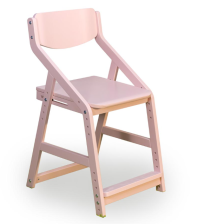 Стул детский регулируемый по высоте Робин Вуд Массив березы, Розовый