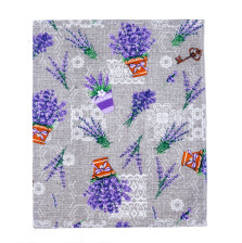 Скатерть из рогожки с отстрочкой ДомВелл Лаванда Цвет: Мультиколор, Размер: 120х140