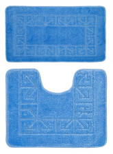Комплект ковриков для ванной комнаты BANYOLIN CLASSIC из 2 шт 55х90/55х45см 11мм (голубой) 1/25