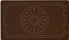 Коврик придверный Flower 103х65см на жесткой подложке кирпичный