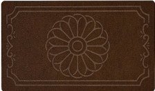 Коврик придверный Flower 103х65см на жесткой подложке кирпичный