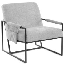 Кресло Charli Lux [велюр/букле, 70х80х82, светло-серый]