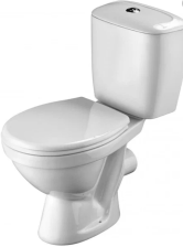 Унитаз Компакт Паллада белый с сиденьем полипропилен,с 2-режимной арматурой
