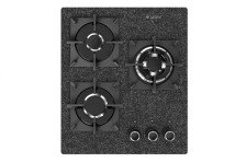 Стол бытовой газовый ПВГ 2100-01 К73 (45х52,5х10см)(цвет:черный с рисунком "камень", варочный пов:стекло)