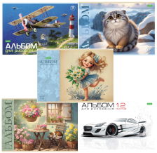 Альбом для рисования 12 л HATBER ECO Асорти 205х290 мм 085250 107374
