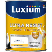 Краска Ultra Resist для кухни и ванной полуматовая BW (1л) Dulux / Luxium