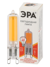 Лампа светодиодная G9 220V 6W/2700K ЭРА (Филомент)