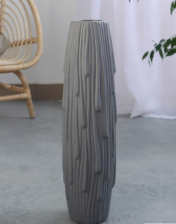 Ваза керамическая 58х13см Ганс серый напольная 10697644