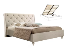 Кровать 1,6м с ПМ Венеция (велюр) Дуб седан ВНКР-2[3]