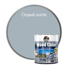 Антисептик кроющий Wood Color (0,9л) серый шелк Dufa