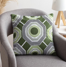Наволочка декоративная хлопок Circle green 40х40 см 