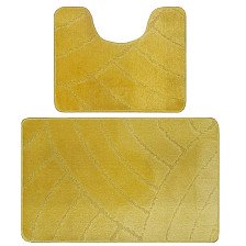 Комплект ковриков для ванных комнат  BANYOLIN CLASSIC из 2 шт 55х90/55х45см 11мм (желтый) 1/25