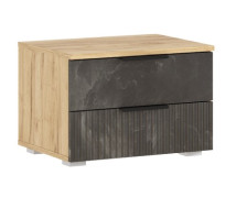 Тумба прикроватная Марвэл Мальта грей/Дуб крафт