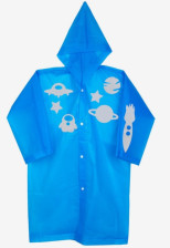 Плащ-дождевик детский, со светоотражающими элементами "космос" (120-160см) 