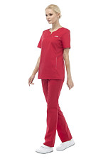 Блуза медицинская Скарлет LF2108 красный размер 46/170-176