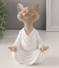 Статуэтка Кот дзен 10х6,5х15см 10583299