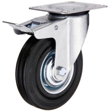 Опора колесная поворотная SCb55 d 125 c тормозом 100 кг