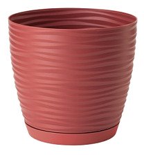 Кашпо с поддоном Sahara petit 15х13,6 1,65л марсала