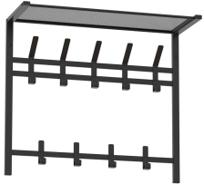 Вешалка с полкой 2-х ярусная "Торонто 22" Черный