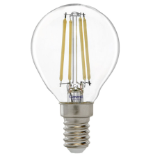 Лампа светодиодная Е14 15W/4500 шар прозрачная филам 661429