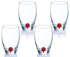 Набор стаканов 4 шт 350 мл DRIP ROUGE RED высокие Е5230