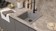 Мойка из искусственного камня 450х510 серый 17790/39